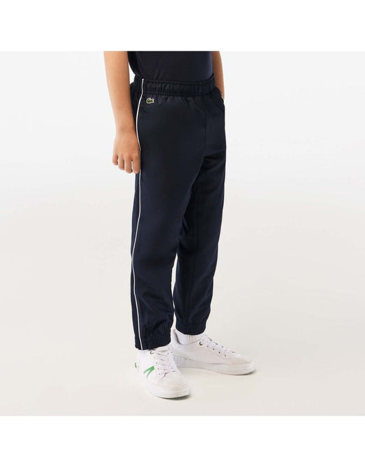 Calça esportiva de trilha Lacoste Junior para meninos em azul