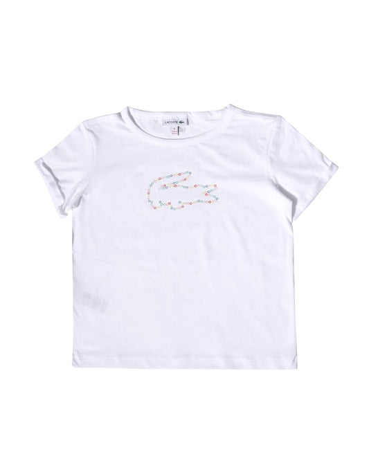 Camiseta Lacoste Logo Niña - Blanco