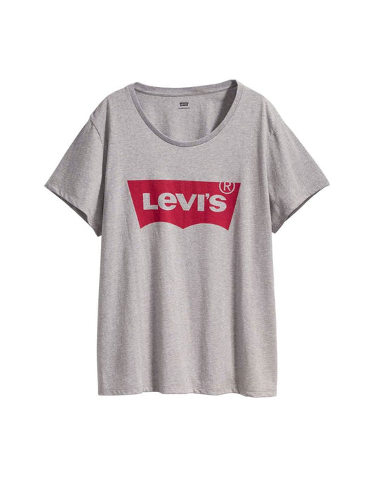 Maglietta Levi's Plus Size Perfect Housemark Logo Donna - Grigio