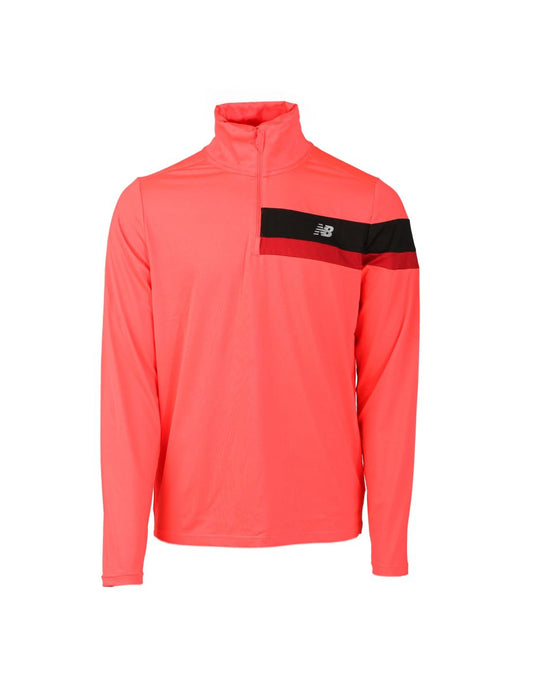 Blusa masculina Accelerate Half Zip Top da New Balance em rosa