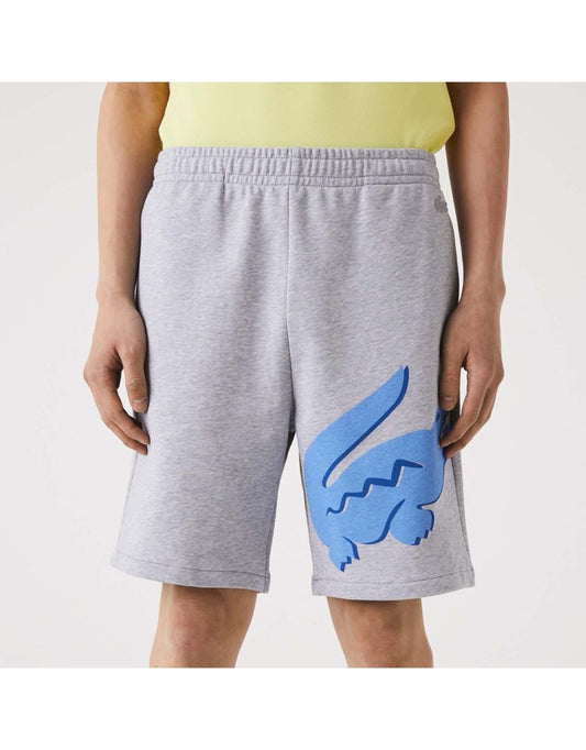 Pantaloncini Lacoste da uomo in pile grigio tennis
