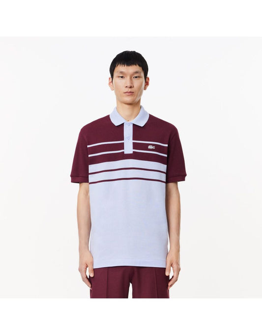 Camisa Polo Lacoste Classic Fit L.12.12 Masculina em Azul - Feita na França