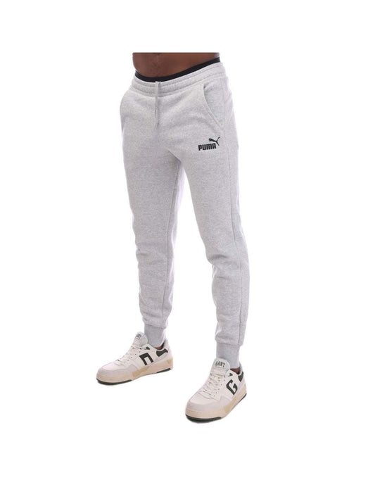 Calça masculina de trilha com logotipo Puma ESS em cinza