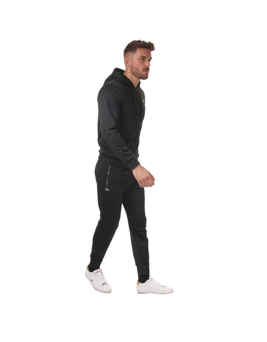 Pantaloni Lacoste Poly Fleece da uomo in nero