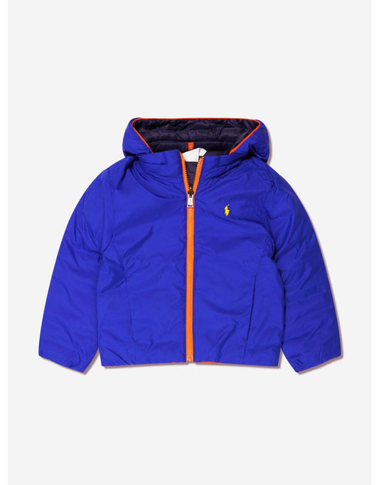 Chaqueta reversible para niño con capucha desmontable