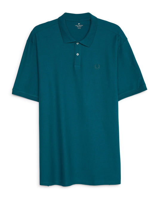 Polo uomo taglie forti Legacy Basic Solid Green | Pool Basics
