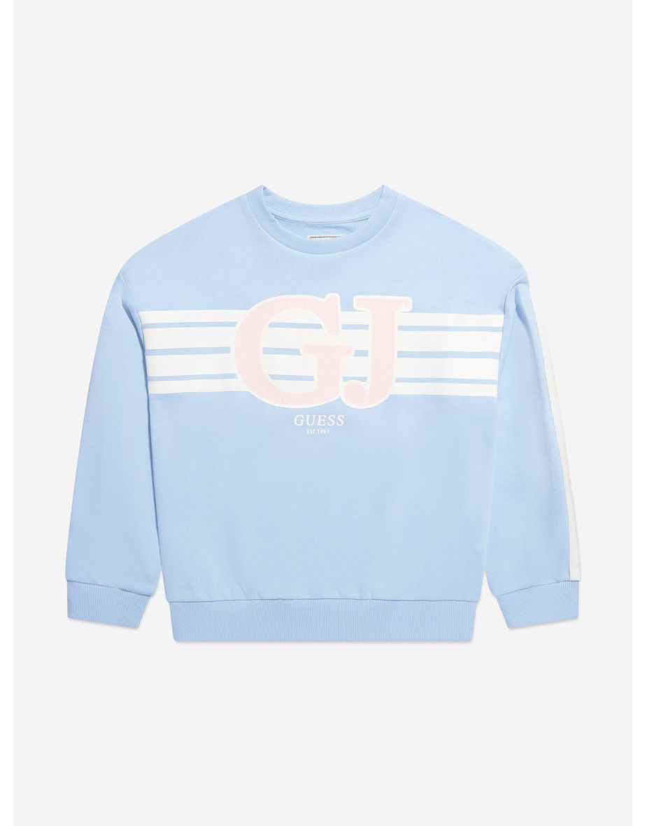 Sudadera con logo para niña en azul