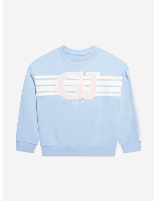 Sudadera con logo para niña en azul