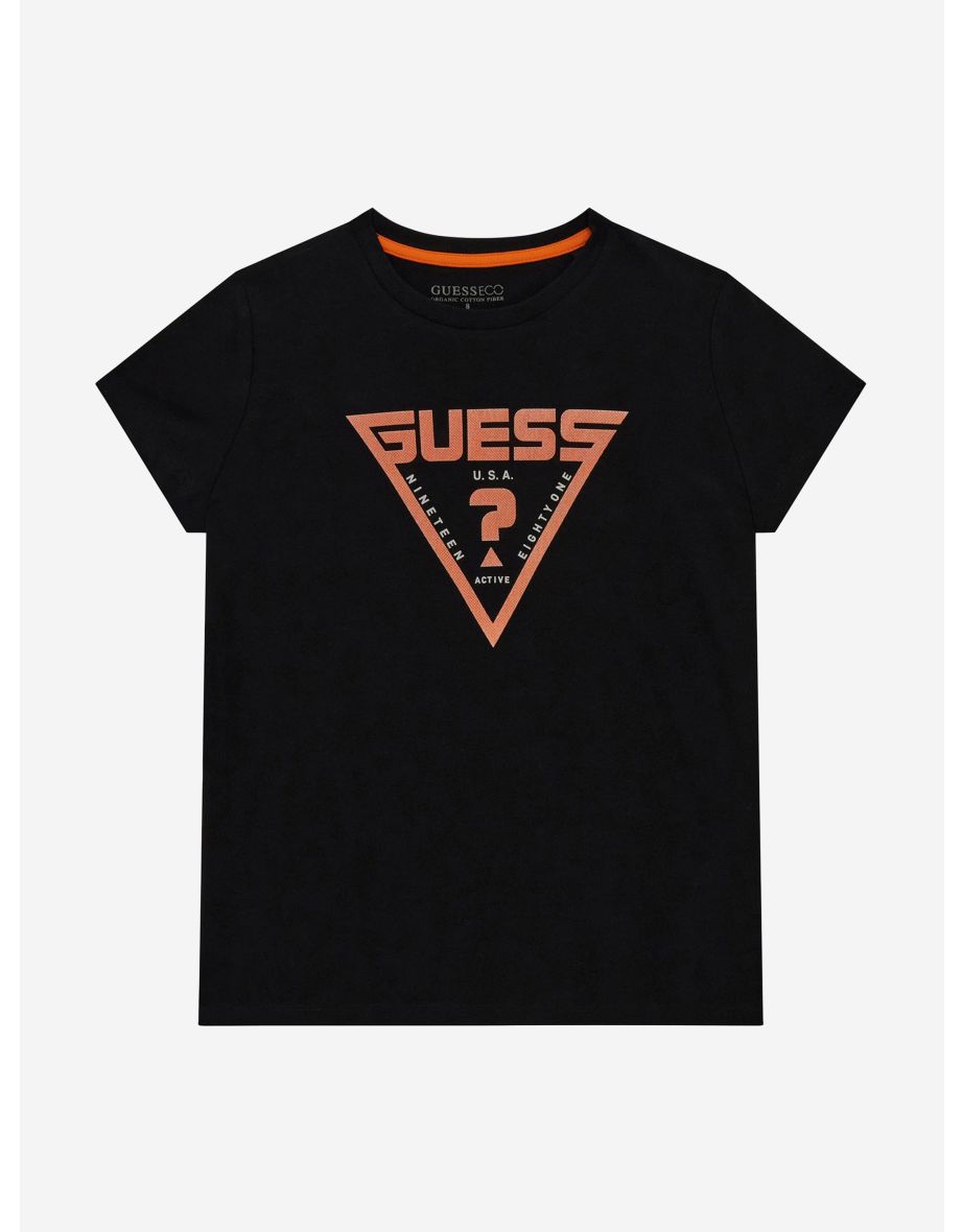 Maglietta con logo nero da ragazzo