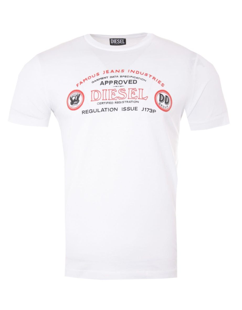 Maglietta Diesel T-Diego C4 Graphic Logo Uomo - Bianco