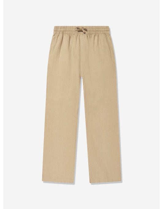 Calça de linho marrom para meninos