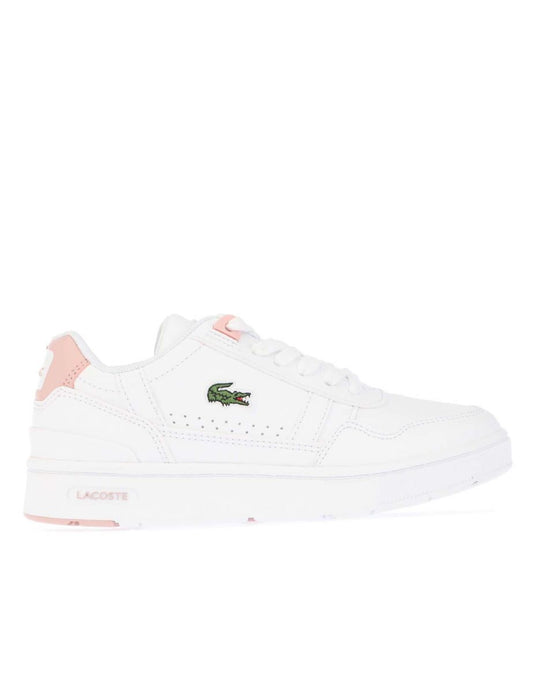 Zapatillas Lacoste T-Clip de niña en blanco