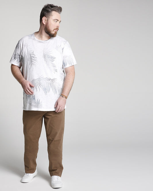 Men's Plus Size Slim Fit Brown Jeans by Pool, Riachuelo