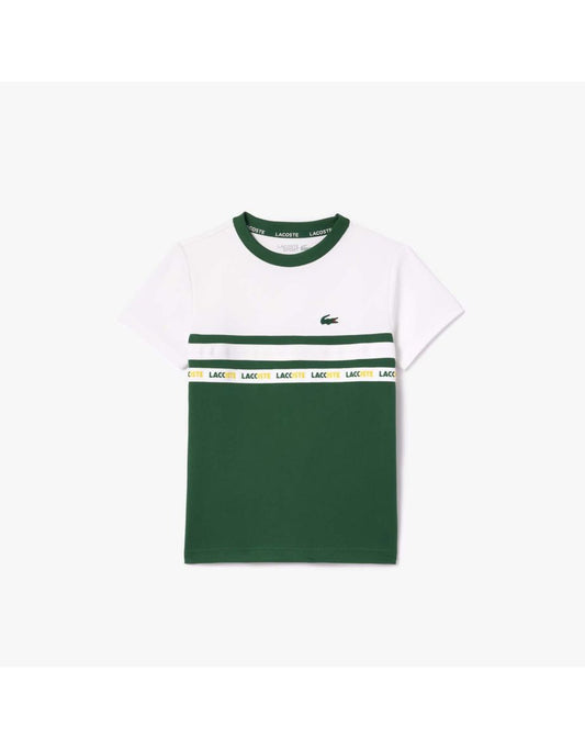 Boy's Lacoste Juniors Ultra Dry Piqué Tennis T-Shirt - Green