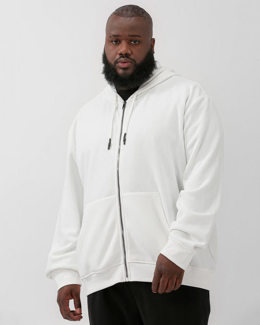 Men's Plus Size White Hoodie Sweatshirt | Allman By Riachuelo