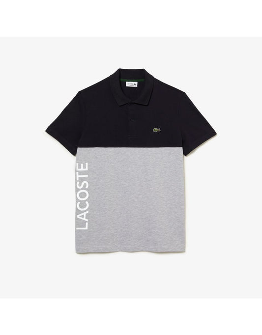 Polo Lacoste Stretch Cotton Colorblock Uomo - Grigio