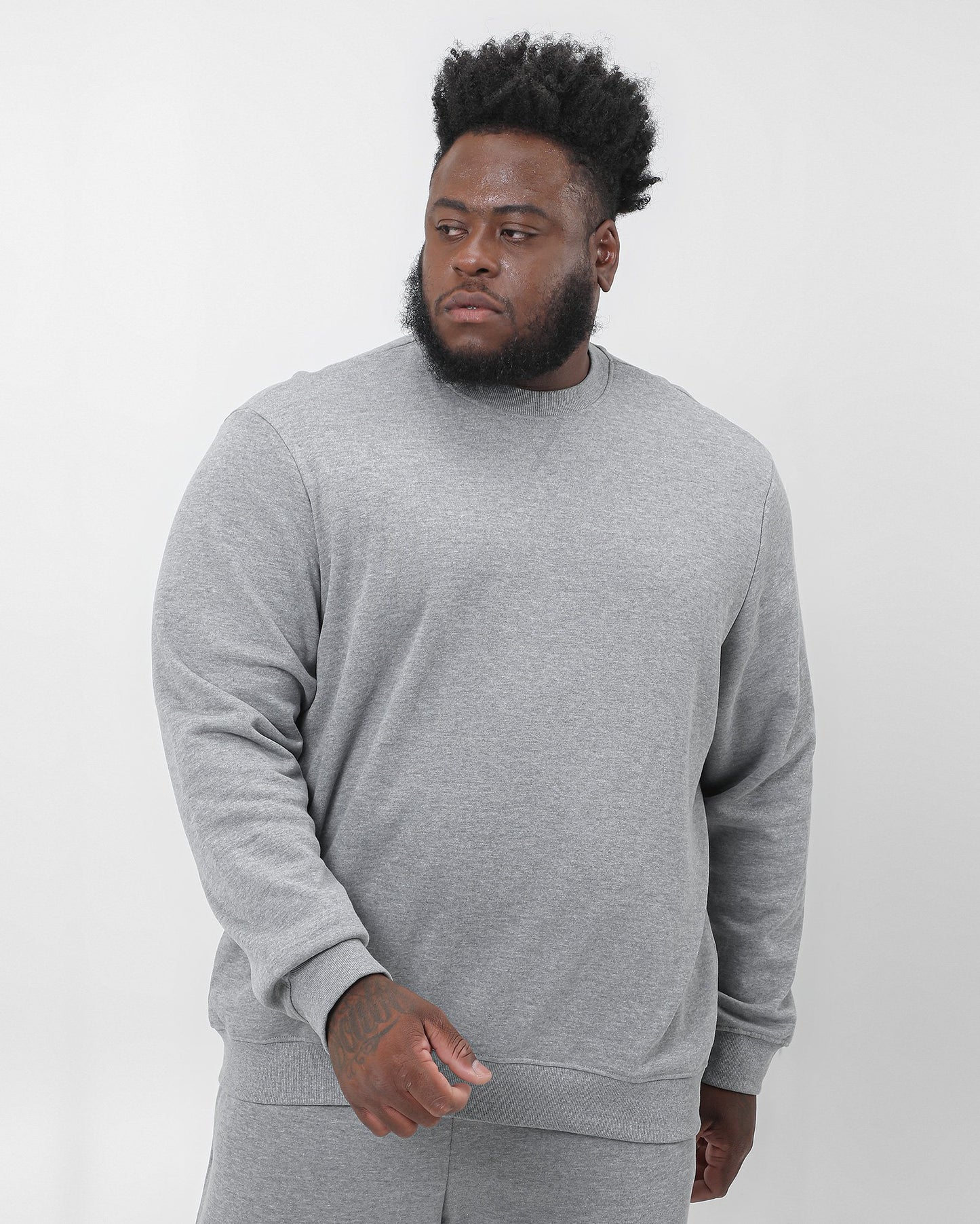 Moletom Plus Size Masculino - Cinza Claro | Original Plus da Riachuelo