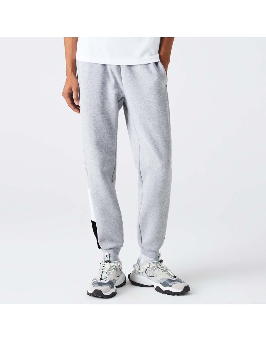 Joggers in pile Lacoste Colorblock da uomo in grigio