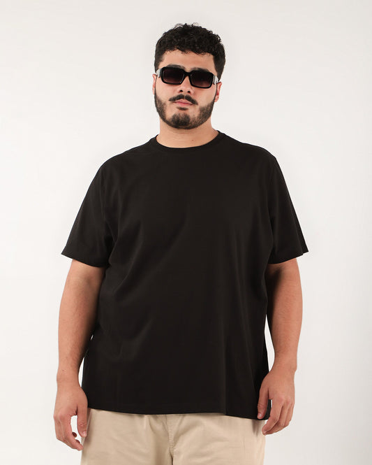 Camiseta sólida masculina plus size - Preta | Original Plus By Riachuelo