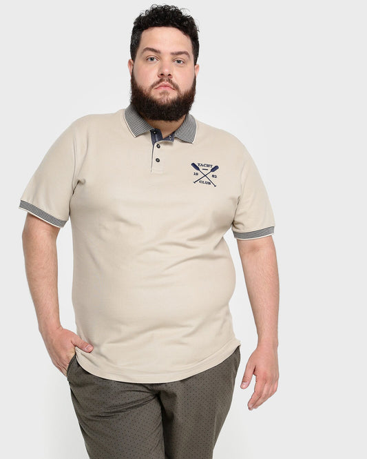 Polo Plus Size Yatch Club 1982 - Beige