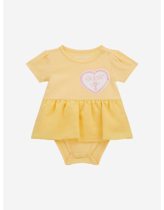 Vestito body giallo per bambina