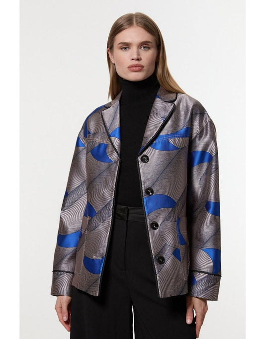 Amelia Graham - Giacca sartoriale stampata Petite