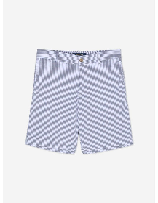 Shorts Preppy azul Seersucker para meninos