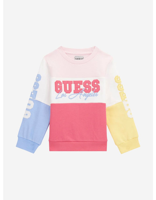 Sudadera multicolor con bloques de color para niña