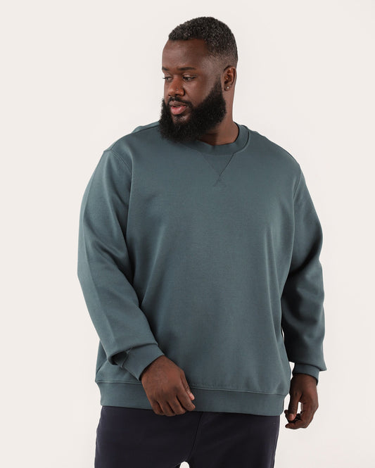 Moletom masculino plus size com pulôver - Azul escuro - Original Plus da Riachuelo