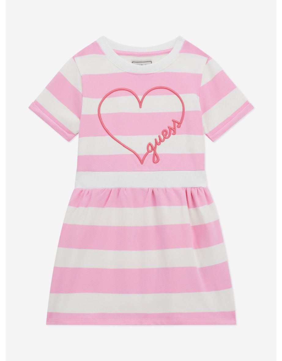 Vestito da bambina in spugna a righe rosa