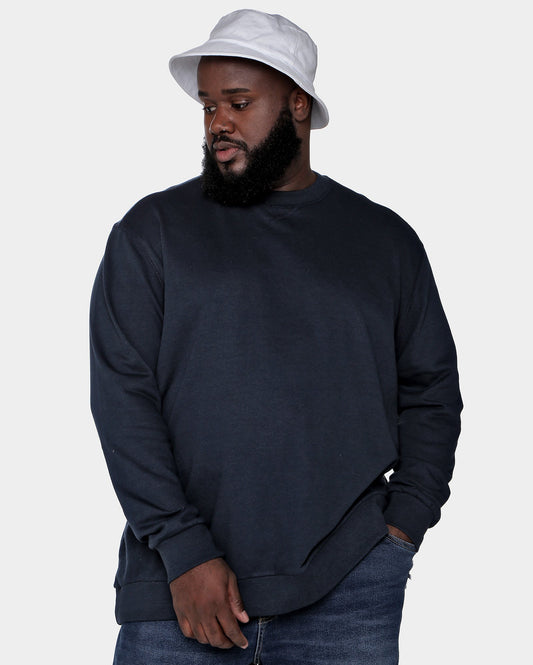 Moletom masculino plus size de manga longa azul escuro Allman By Riachuelo