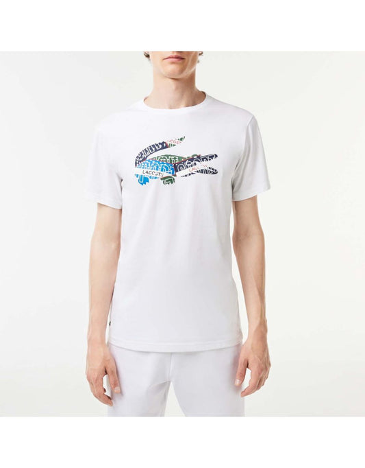 Camiseta esportiva masculina Lacoste White Cotton Jersey