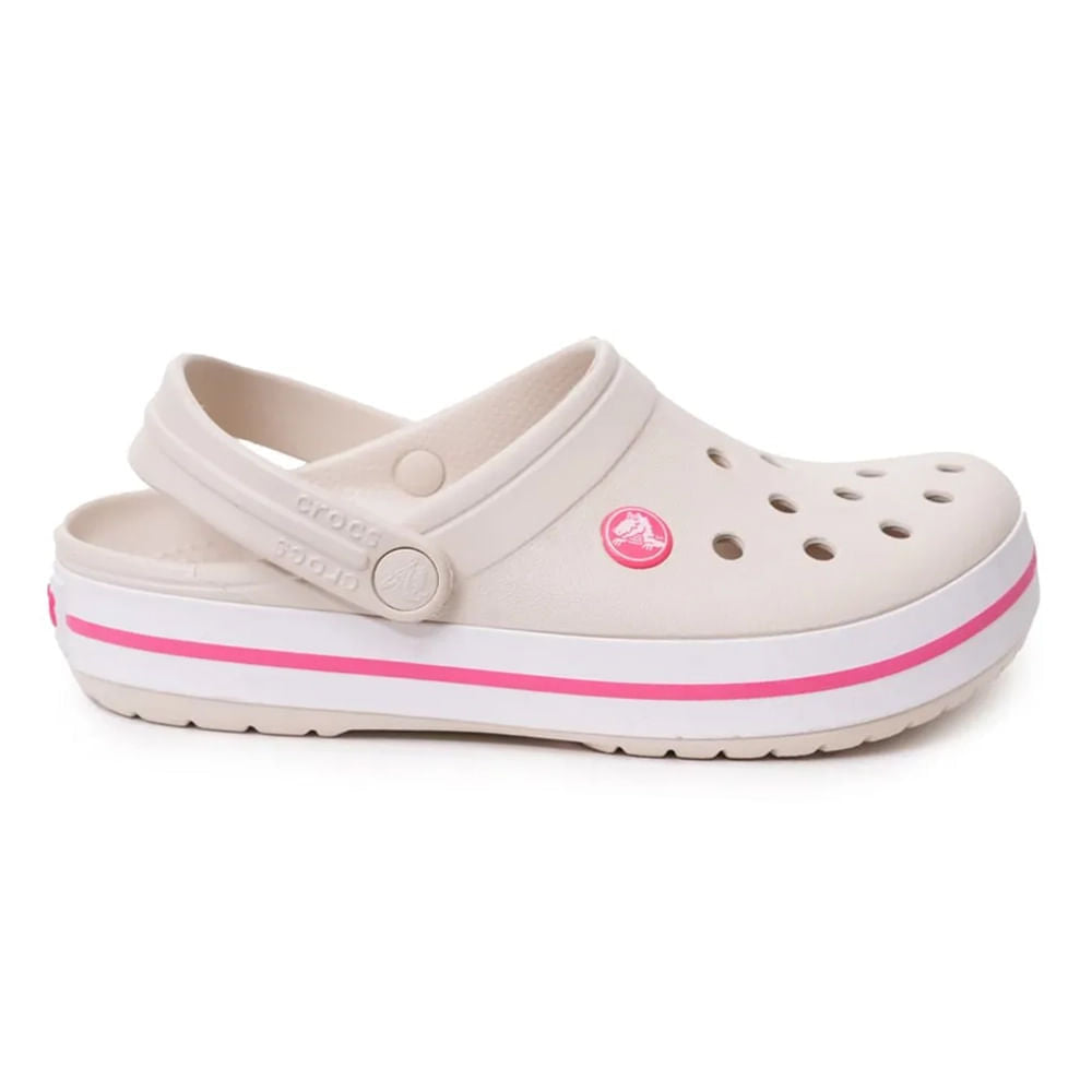 Tamancos femininos Crocs Crocband em bege