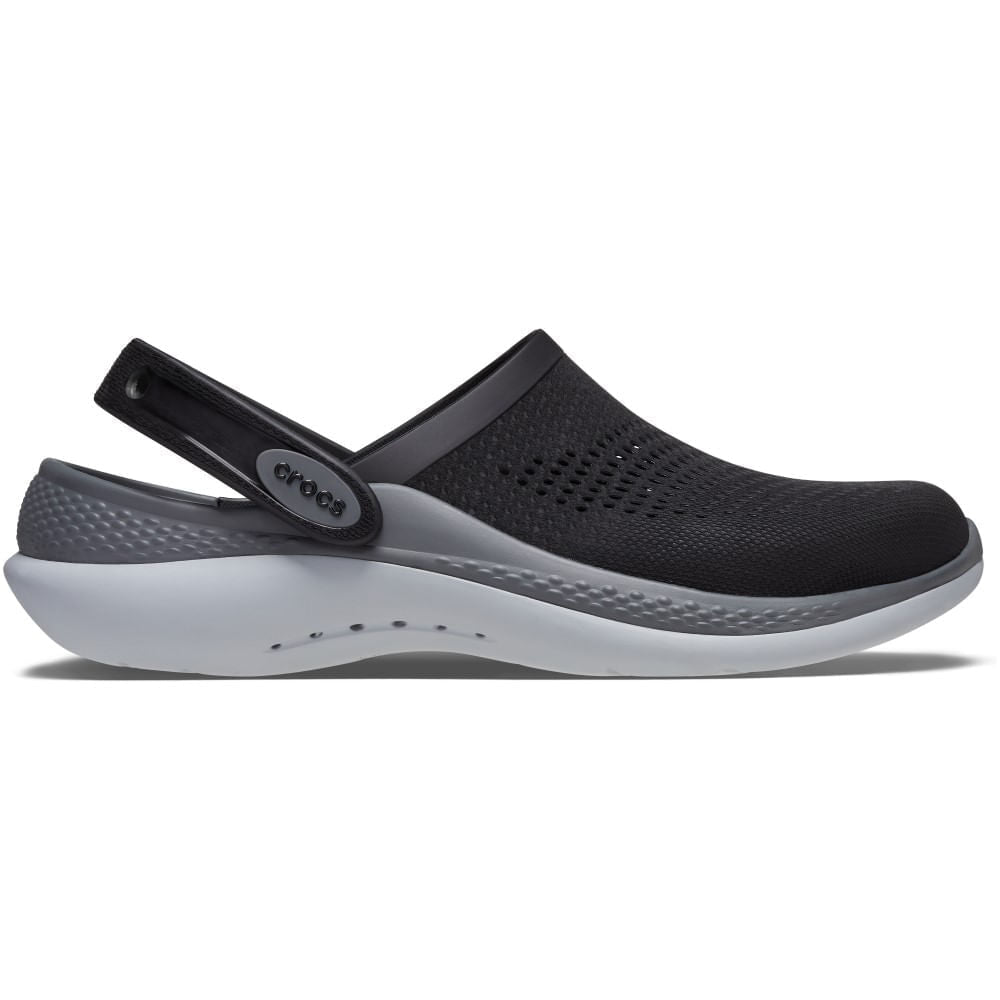 Zueco Unisex Crocs Literide 360 Negro y Gris