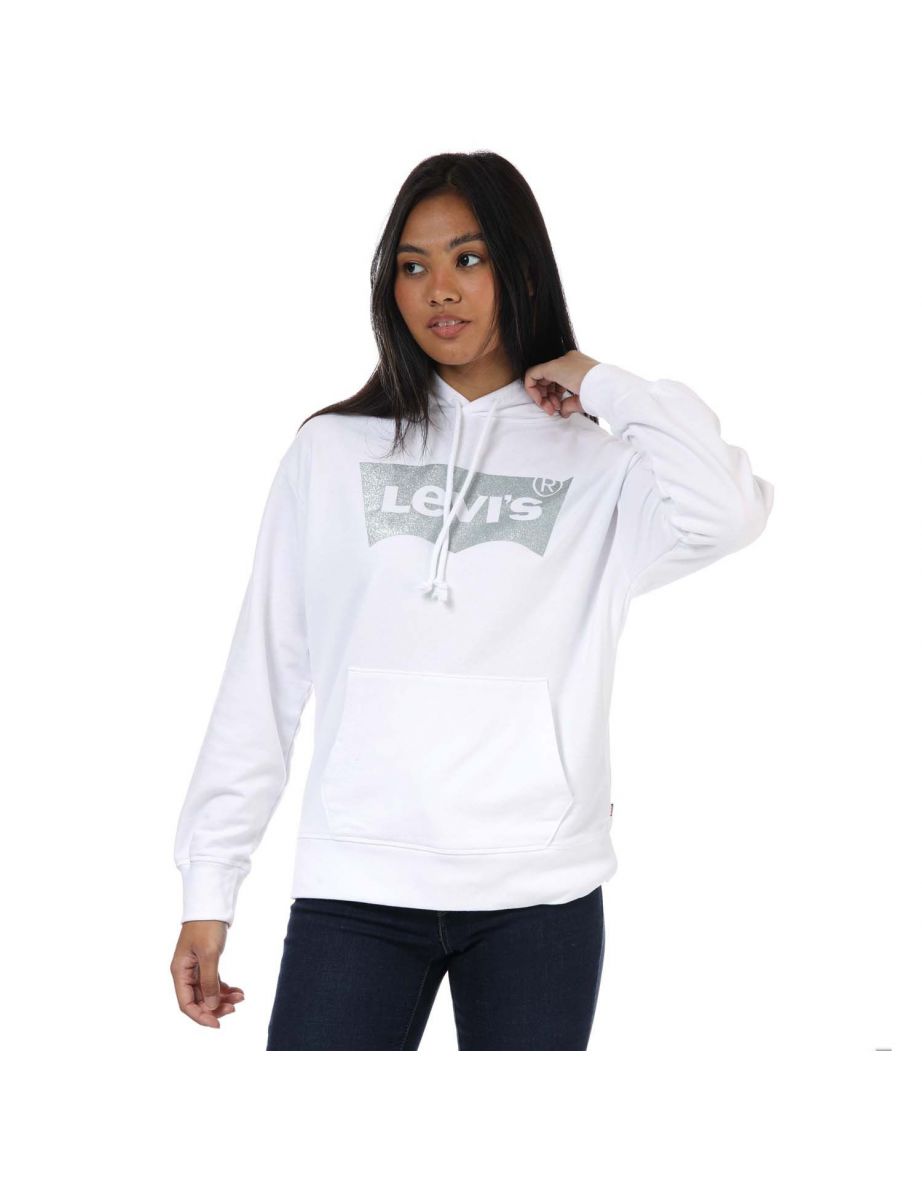Felpa con cappuccio Levi's Graphic Standard da donna in bianco