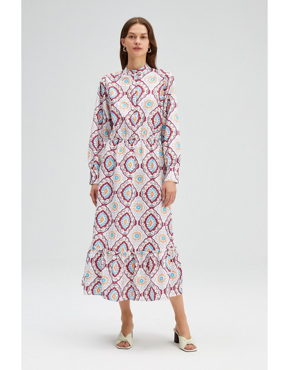Vestido de popeline estampado