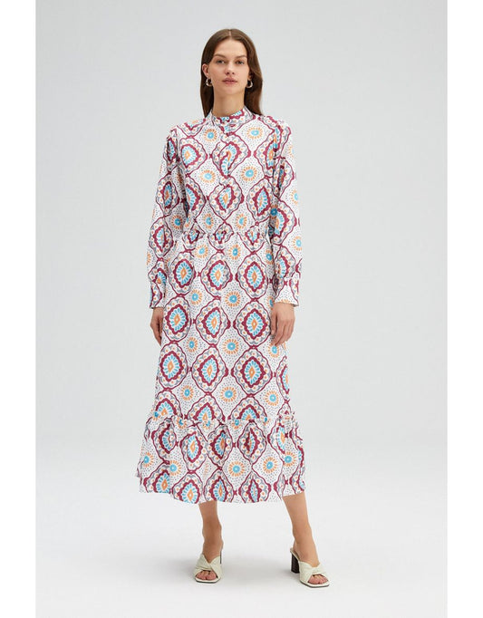 Vestido de popeline estampado