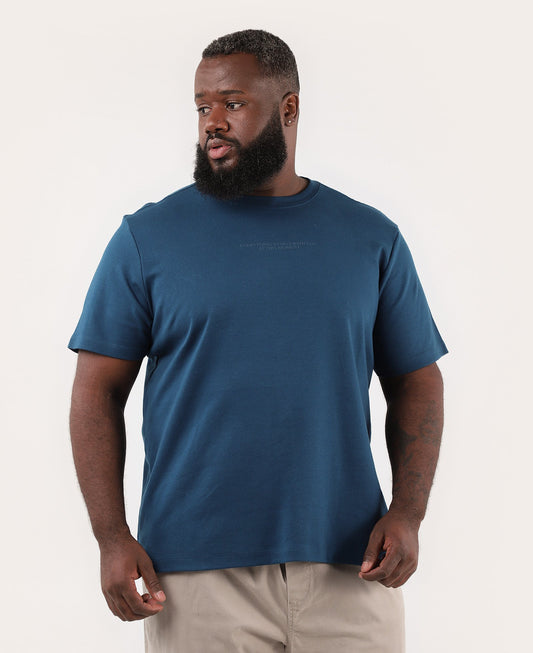 Camiseta masculina Plus Size Regular Fit Solid Blue | Original Plus by Riachuelo