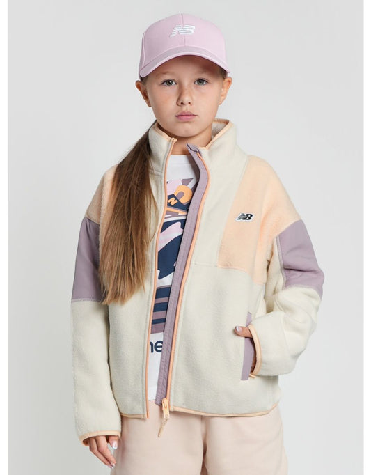 Jaqueta Premium Fleece Zip-Up para meninas em multicolor