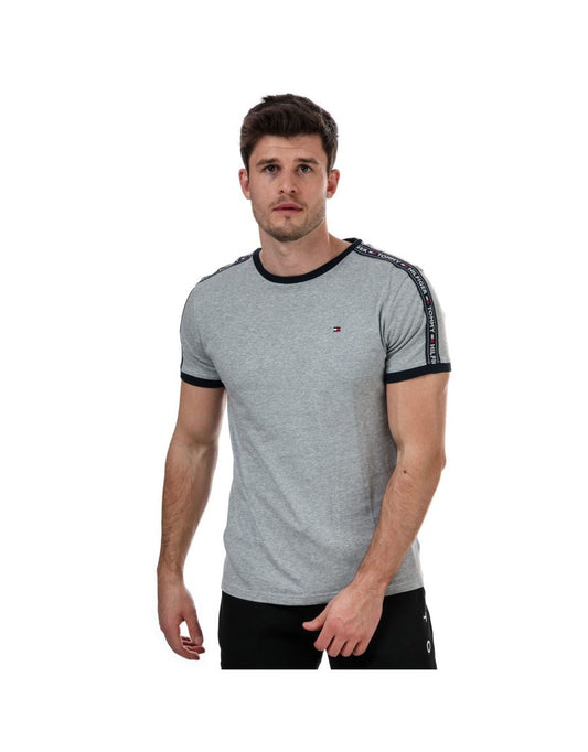 Camiseta Tommy Hilfiger Logo Tape Gris Hombre