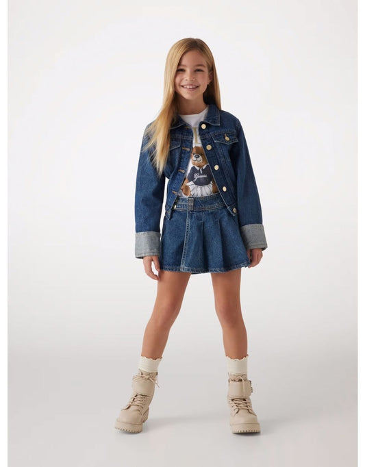 Chaqueta vaquera azul para niña