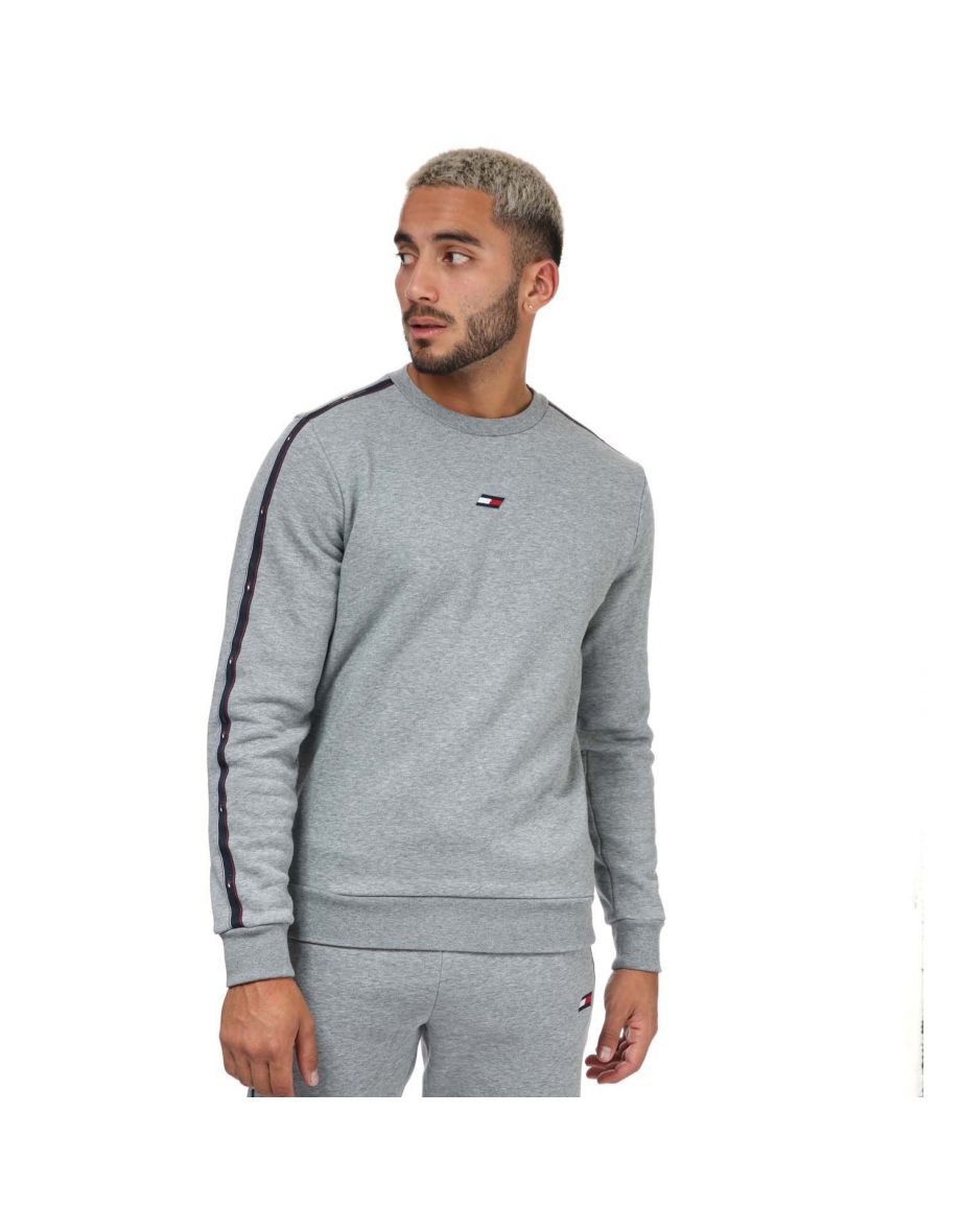 Sudadera Tommy Hilfiger Slim Fit Crew Neck Gris para Hombre