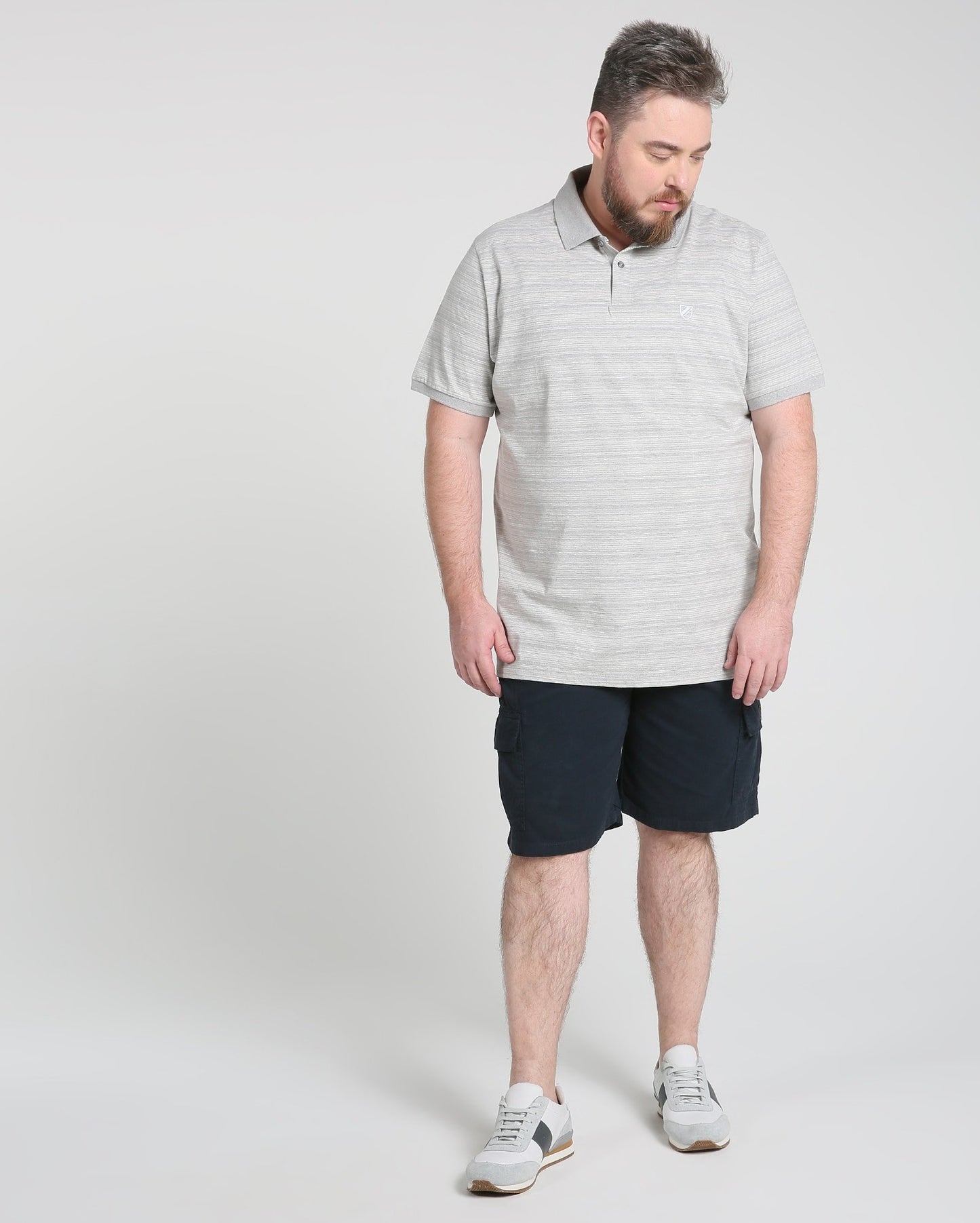 Pantaloncini Cargo Basic Plus Size - Blu navy