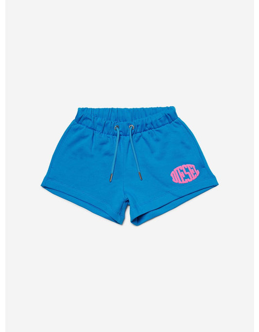 Pantaloncini con logo da bambina in blu