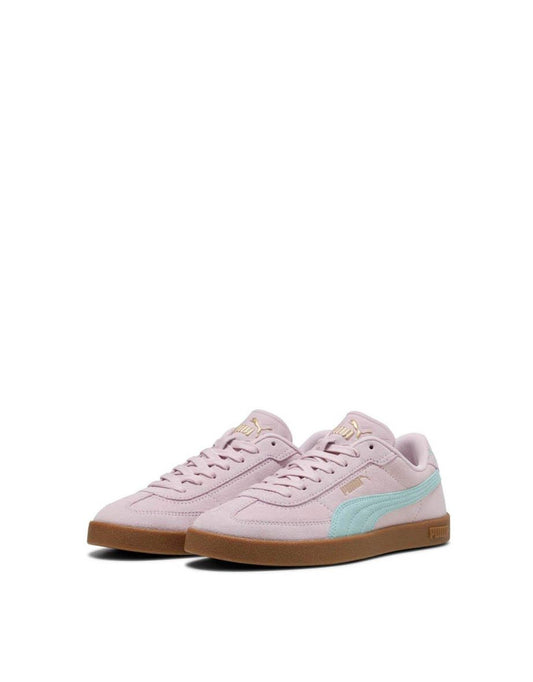 Tênis Puma Club II Era Suede em Pink Rose Mauve com sola Safe Lake Gum