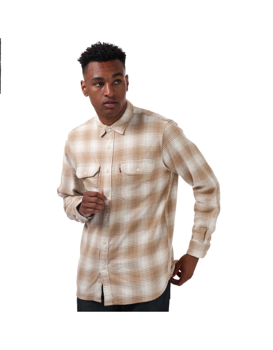 Sobrecamisa de franela Levi's Jackson Worker Crema para hombre