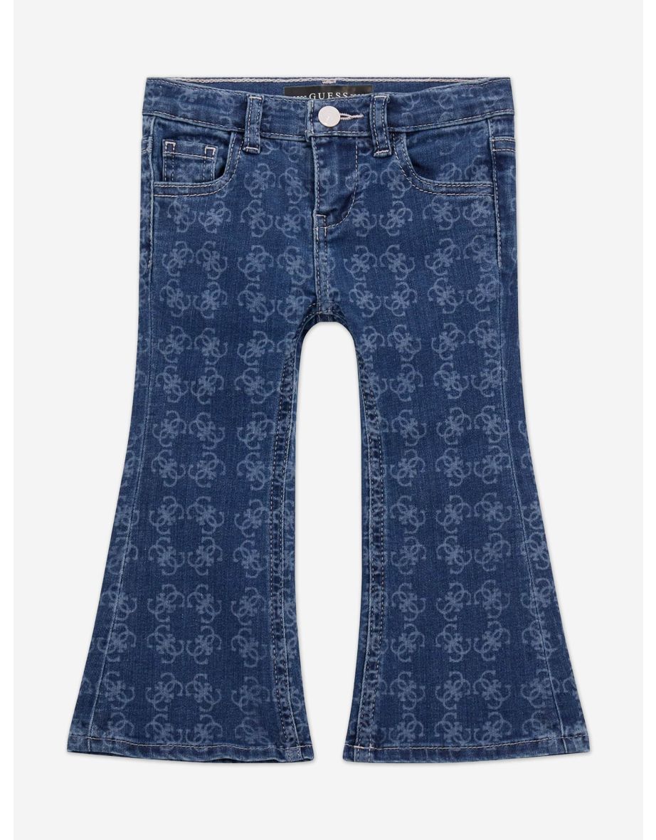 Jeans Guess Girls' Blue Denim Flare Fit