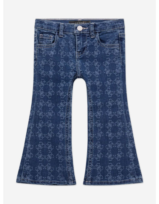 Jeans Guess Girls' Blue Denim Flare Fit