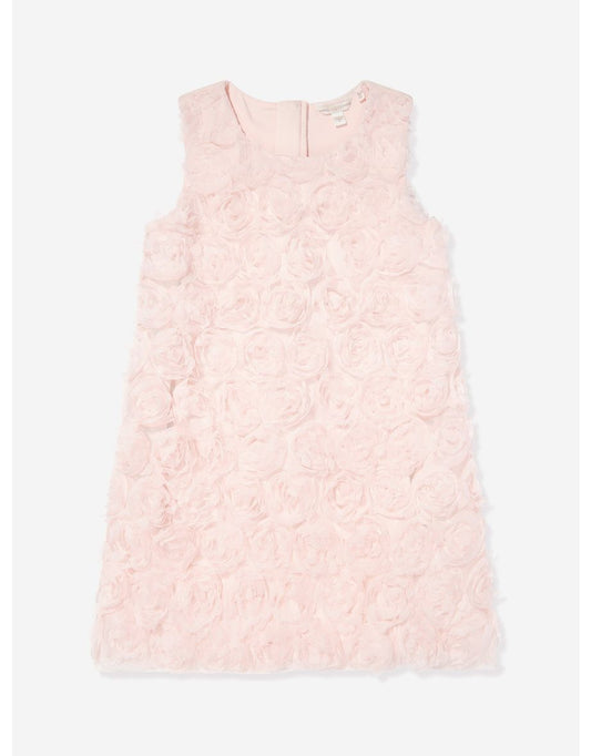 Vestido de tule sem mangas rosa para meninas