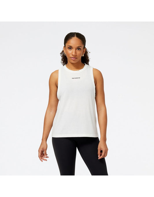 Canotta New Balance Donna Achiever Dri-Release Bianco